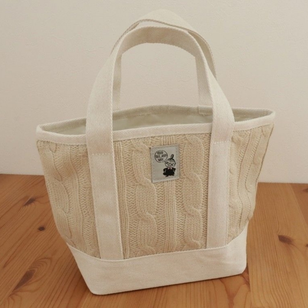 (New) Little My Knit & Canvas Tote Bag Moomin, New Without Tag